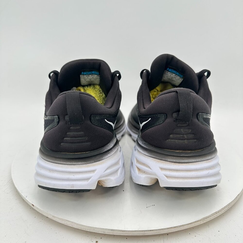 Hoka One One Bondi 8 Women Size 9.5B 1127952 BWHT Black White Running Shoes - Picture 5 of 11